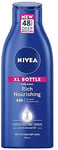 NIVEA Rich Nourishing Body Lotion (500ml), 48h Replenishing Body Lotion, Intensive Moisturising Cream with Almond Oil and Deep Moisture Serum, Creamy Hydrating Formula