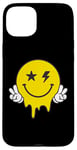 Coque pour iPhone 15 Plus Sourire jaune fondant drôle souriant visage dégoulinant mignon