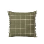 Ferm Living - Calm Cushion Olive/Off-White - Olive/Off-white - Grön,Vit - Prydnadskuddar och kuddfodral