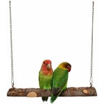 Memkey - Balançoire en Bois pour Oiseau, Balançoire Perroquet, Jouets pour Oiseaux en Bois Pomme Naturel, Balançoires à Oiseaux pour perroquets,