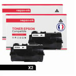 TONER C13S050690 C13S050690 Noir x 2 Compatible pour EPSON-NOPAN-INK Epson WorkForce AL-M 300 D Epson WorkForce AL-M 300 DN Epson WorkForce AL-M 300 DT Epson WorkForce AL-M 300 DTN Epson WorkForce AL-M 300 Series Epson WorkForce AL-MX 300 DN Epson W