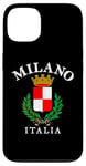 Coque pour iPhone 13 Drapeau Milan Vintage Italie Souvenir Italie Milano Empire romain