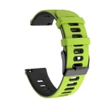 20 22 mm silikonrem för Garmin Venu 3 Band Forerunner 265 255 245 Music Vivoactive 4 Band för Garmin Venu Sq 2 Plus armband Grön Svart Green Black 22mm