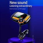 Auton FM-lähetin 1,77" värinäyttö Bluetooth 5.0 AUX handsfree-autosarja Autoradio auton MP3-soitin Dual USB Charge QC3.0 Quick