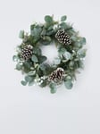 John Lewis Snowy Eucalyptus Wreath, Dia.48cm