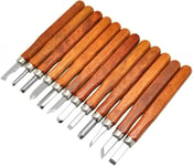 Lot de 12 outils de sculpture en bois sculptés à la main, pour la sculpture, travaux sur cire, poterie et bois. Boîte pour débutants avec boîte d'emballage .