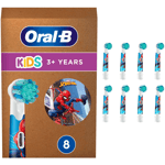 Oral-B Kids Spiderman Tandborsthuvuden - 8-Pack