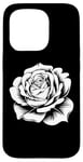 iPhone 15 Pro floral white rose graphic Beautiful flower plant cute design Case