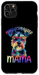 Coque pour iPhone 11 Pro Max Mini Schnauzer Mom Mama Color Pop Art Mini Schnauzer pour femme