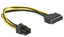 DELOCK – Cable Power SATA 15 pin > 6 pin PCI Express (82924)