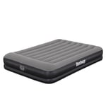 Bestway Matelas Gonflable 2 Places Queen Tritech avec Pompe USB intégrée - 203 cm x 152 cm x 36 cm - Gris/Noir