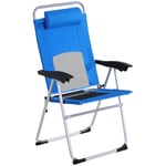 Outdoor Garden Folding Chair  Armchair Reclining Seat w/Pillow