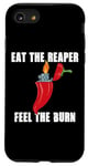 Coque pour iPhone SE (2020) / 7 / 8 Eat The Carolina Reaper Sauce piquante épicée au piment rouge