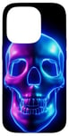 iPhone 14 Pro Dark Hell Blue Skull Case