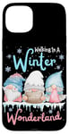 iPhone 15 Plus Walking In A Winter Wonderland Three Gnome Funny Christmas Case