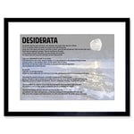 Wee Blue Coo Desiderata Ehrmann Go Placidly Amid Noise Haste Quote Framed Wall Art Print