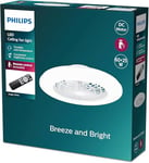 PHILIPS LED Round Flat Fan Light 25W+60W with Remote Control [25W+60W - White] for Indoor Home Lighting, Living Room, Study, Office, Bedroom