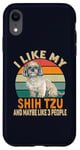 Coque pour iPhone XR I Like My Shih Tzu Dog And Maybe Like 3 People Rétro Vintage