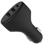 Cirafon Car Charger 2xusb-a 12w Smart + 1xusb-c 3a Black Svart