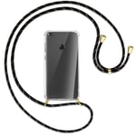 Collier pour Huawei P8 Lite / P9 Lite 2017 noir+or (O) Etui Coque avec cordon