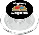 Funny Ping Pong Legend Lover Game Winner Retro Humour PopSockets PopGrip pour MagSafe