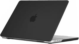 Coque Mat Compatible Pour Macbook Pro 14 Pouces 2023 M3 A2918 A2992 / M2 A2779 / 2021 M1 A2442 Avec Touch Id, Housse En Plastique Dur Mince, Étui De Protection, Noir Translucide