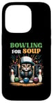 Coque pour iPhone 14 Pro Bowling Pour Soupe Musique Chat Style DJ Chat Portant Casque