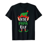 Papa Elf Matching Group Family Christmas Pjs for Fathers T-Shirt