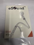 e Sound Earphones 3.5mm AUX Jack White&Silver Stereo Extra Bass Fast & Free P&P