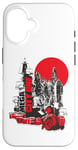 Coque pour iPhone 16 Judge Dredd Mega City One Noir et Rouge 2000 AD