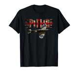 Supermarine SPITFIRE WW2 FIGHTER PLANE UNION JACK T-Shirt