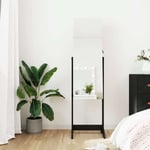 Armoire � bijoux avec miroir sur pied noir 42x38x152 cm