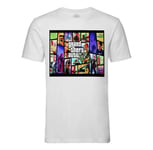 T-Shirt Homme Col Rond Gta 5 Mosaique Jeux Video