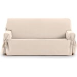 ECOMMERC3 Housse de canapé Universelle élastique et Polyvalente, Taille 2 Places, Beige, avec élastiques réglables, pour canapé Qui rénove et protège l'assise, Le Dossier et Les Bras