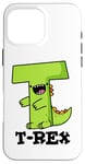 Coque pour iPhone 16 Pro Max Jeu de mots alphabet amusant T-Rex