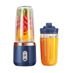 Blender smoothie,Mélangeur Portable,Mini Blender usb pour Smoothie,mixeur blender socle avec 2 bouteilles sans bpa de 400 ml,pour shakes, smoothies,