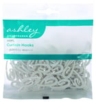 Curtain Hooks 100 Pieces White Plastic Nylon Hooks Gliders For Curtain ASHLEY