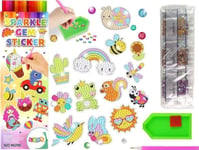 Leantoys Set Of Diamond Embroidery Stickers Animals Garden Rainbow Mosaic