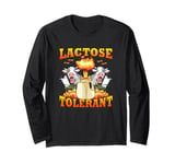 Funny Lactose Tolerant Dairy Cow Milk Lactose Tolerance Long Sleeve T-Shirt