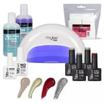 Mylee Essential Starter Gel Nail Polish Manicure Kit 4 Colours Top Base Remover