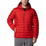 Columbia Men's Lake 22 2 Down Hooded Jacket, Sail Red, XXL