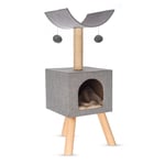 Nordic Sisal Cat Tree House with Scratching Post