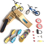 Lecez Mini Doigt Skateboard Skate Park Kit Pièces Rampes Toncteurs DIY Assemblage Skate Boîte Jeux Sports Jeux Enfants, Cadeaux pour Enfants Adultes (Color : B)