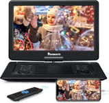 17,5'Lecteur DVD Portable Voiture, supporte HDMI Input, 1080P Vidéo Full HD, AV in/Out, Lecteur DVD Portable avec Grand Ecran pour Enfant