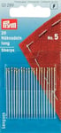 Prym 0.80 x 40 mm Hand Sewing Needles Sharps, Silver with Gold Eye