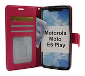 Crazy Horse Wallet Motorola Moto E6 Play (Hotpink)