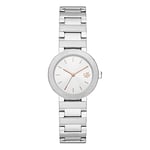 DkNY Montre pour Femme Metrolink, Mouvement à Trois Aiguilles, Boîtier en Acier Inoxydable Argenté de 29 mm avec Bracelet en Acier Inoxydable, NY6607