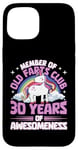 iPhone 15 30 Years Old Farts Club Unicorn 30th Birthday Funny Case