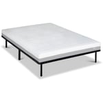 OLYMPE LITERIE Ensemble VENUS 140x190 cm Matelas Mousse Haute Densité + Sommier Métal