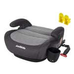 Jovikids I-Size Booster Seat with ISOFIX, Suitable for Child Height 125-150cm, Portable Car Seats with Cup Holder for Kids, Comfortable & Compact for Everyday Use, Great for Travel, ECE R129 (Black)